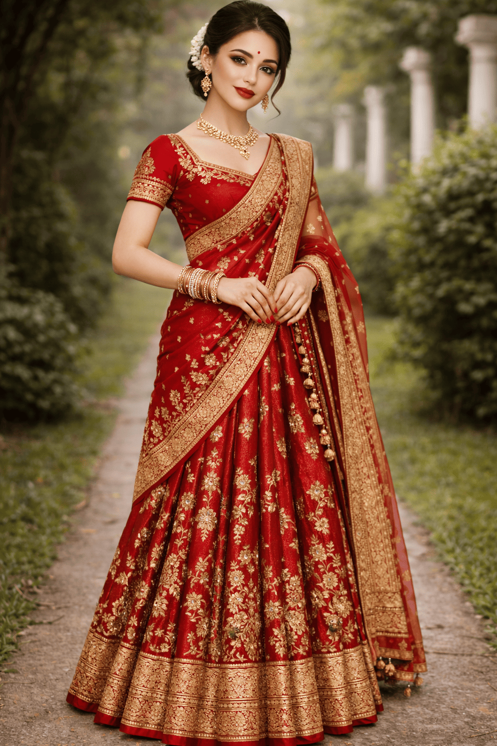 Lehenga Style Saree Draping