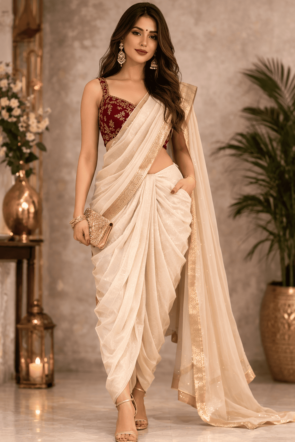 Dhoti Style Saree Draping