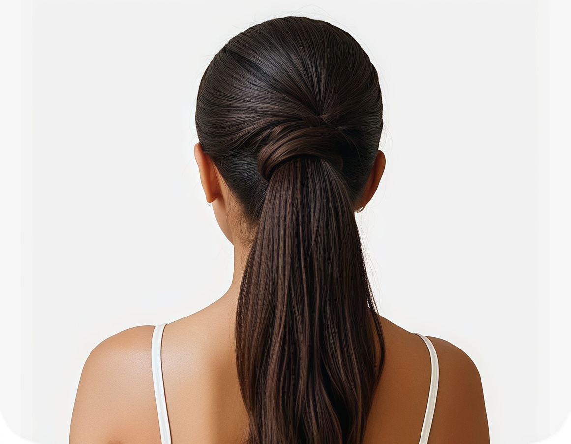 Sleek ponytail