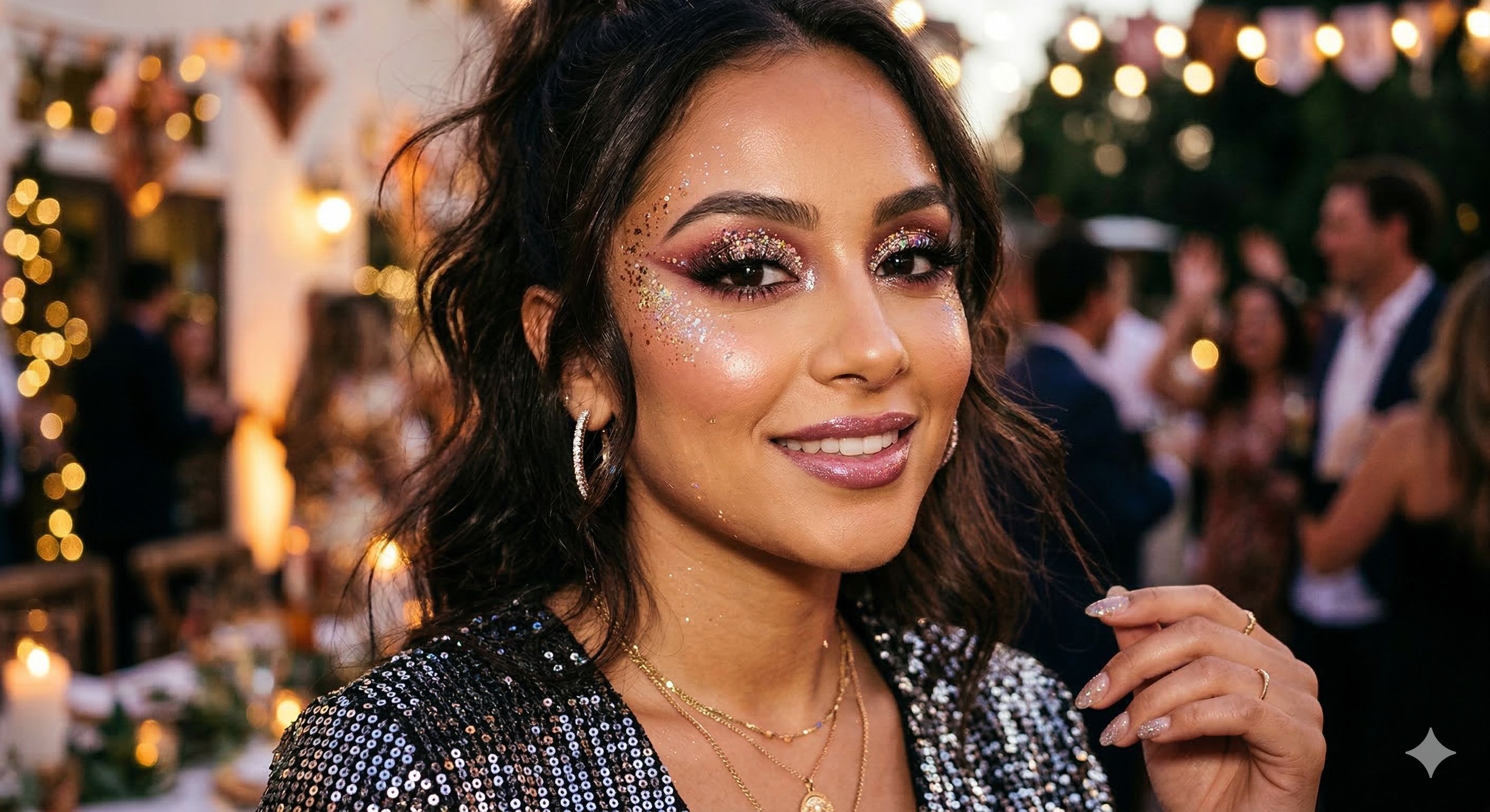 Glitter makeup
